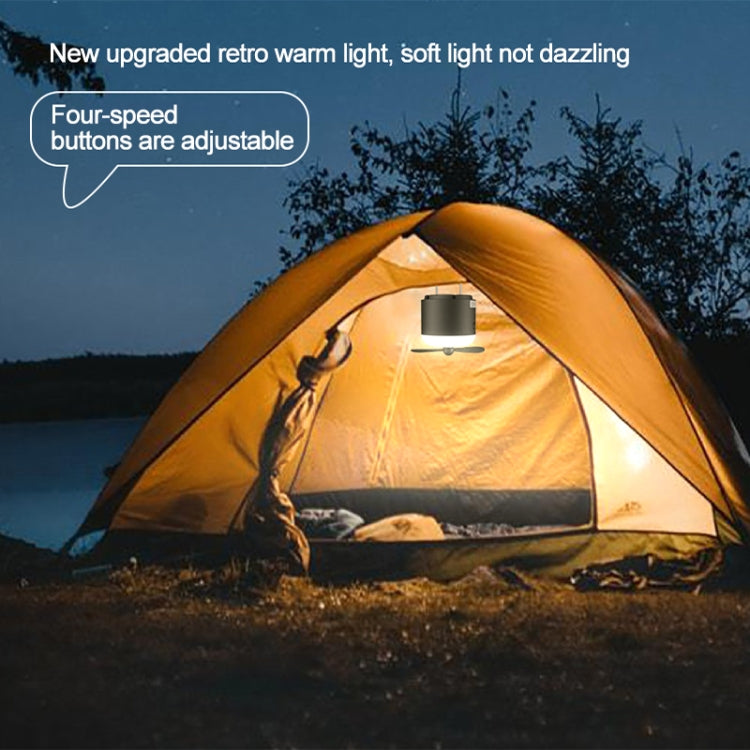 Outdoor Camping Tent Hanging Ambient Light Magnetic Spray Humidification Fan(White)