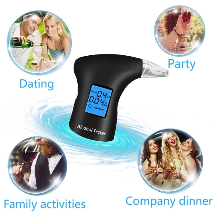 LCD Detector Backlight Light Breath Alcohol Tester, Specification: With 12 Mouthpieces Box - Breath Alcohol Tester by PMC Jewellery | Online Shopping South Africa | PMC Jewellery | Buy Now Pay Later Mobicred
