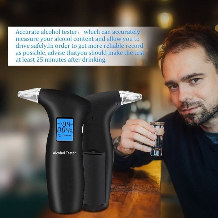 LCD Detector Backlight Light Breath Alcohol Tester, Specification: With 12 Mouthpieces Box - Breath Alcohol Tester by PMC Jewellery | Online Shopping South Africa | PMC Jewellery | Buy Now Pay Later Mobicred