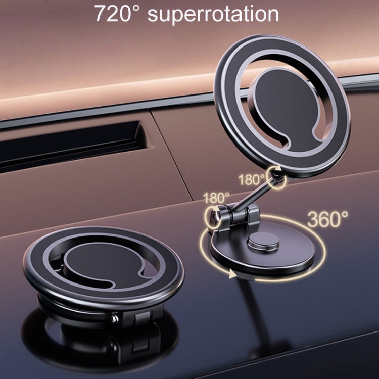 D33 Magnetic Folding Car Phone Holder Rotatable Dashboard Stick-On Navigation Stand - Car Holders by PMC TechLife | Online Shopping South Africa | PMC TechLife | Buy Now Pay Later Mobicred