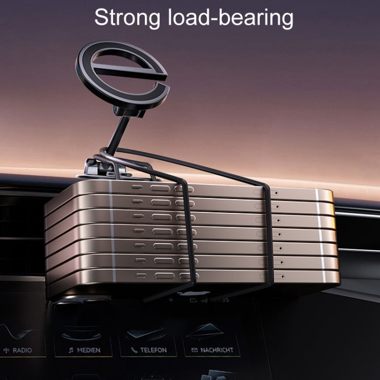 D38 Letter E Magnetic Folding Car Phone Holder Rotatable Dashboard Stick-On Navigation Stand - Car Holders by PMC TechLife | Online Shopping South Africa | PMC TechLife | Buy Now Pay Later Mobicred