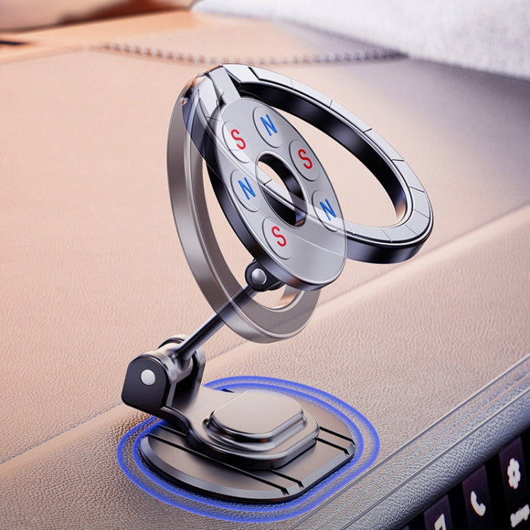 D50-1 Magnetic Folding Car Phone Holder Rotatable Dashboard Stick-On Navigation Stand - Car Holders by PMC TechLife | Online Shopping South Africa | PMC TechLife | Buy Now Pay Later Mobicred