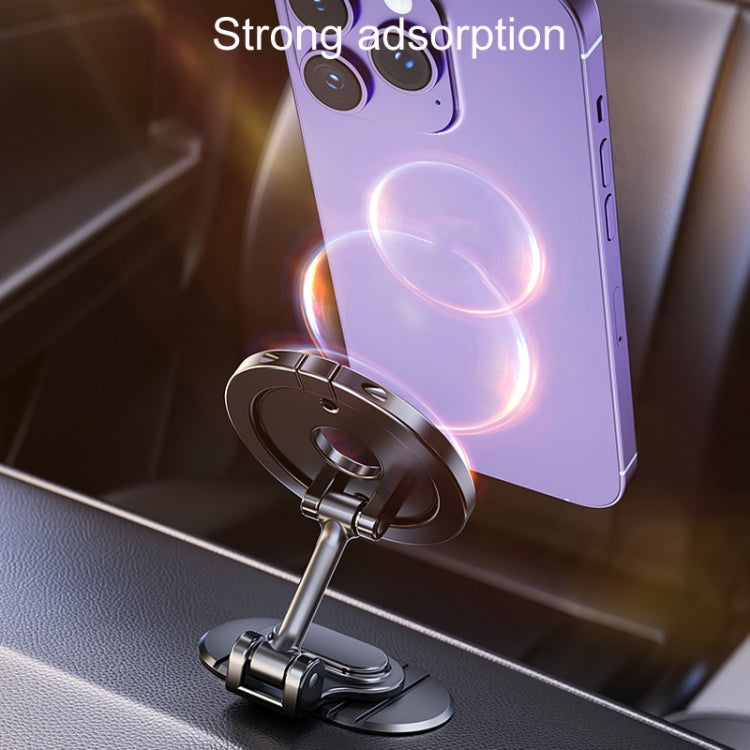 D50-1 Magnetic Folding Car Phone Holder Rotatable Dashboard Stick-On Navigation Stand - Car Holders by PMC TechLife | Online Shopping South Africa | PMC TechLife | Buy Now Pay Later Mobicred