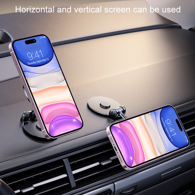 D50 Magnetic Folding Car Phone Holder Rotatable Dashboard Stick-On Navigation Stand - Car Holders by PMC TechLife | Online Shopping South Africa | PMC TechLife | Buy Now Pay Later Mobicred