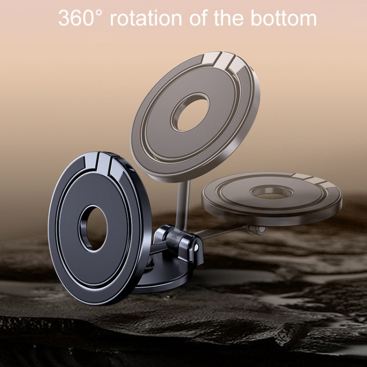 D50 Magnetic Folding Car Phone Holder Rotatable Dashboard Stick-On Navigation Stand