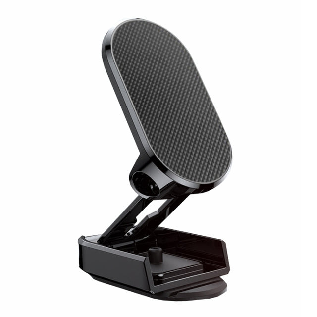 D11 Magnetic Folding Car Phone Holder Rotatable Dashboard Stick-On Navigation Stand(Black Frosted)