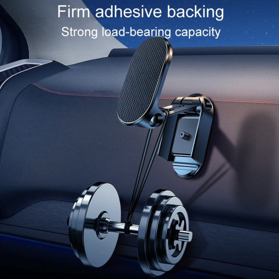 D11 Magnetic Folding Car Phone Holder Rotatable Dashboard Stick-On Navigation Stand(Black Frosted)