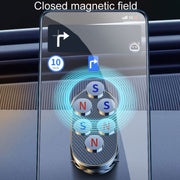 D11 Magnetic Folding Car Phone Holder Rotatable Dashboard Stick-On Navigation Stand(Black Frosted)