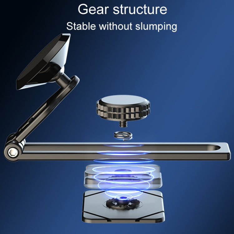 D31 Foldable Suspension Car Phone Holder Magnetic Slide Type Metal Navigation Stand - Car Holders by PMC TechLife | Online Shopping South Africa | PMC TechLife | Buy Now Pay Later Mobicred