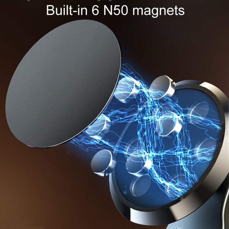 D31 Foldable Suspension Car Phone Holder Magnetic Slide Type Metal Navigation Stand - Car Holders by PMC TechLife | Online Shopping South Africa | PMC TechLife | Buy Now Pay Later Mobicred