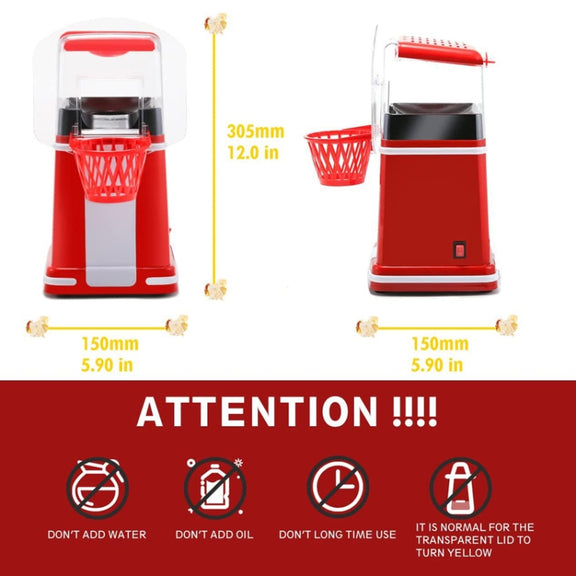 1200W Basket Popcorn Machine Electric Automatic Corn Popper 220V AU Plug