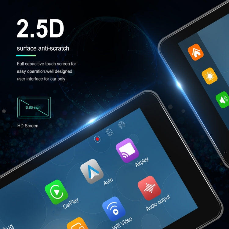 6.86 Inch 4KDVR Smart Screen Player, Specification: Standard+Reversing Camera - Car MP3 & MP4 & MP5 by PMC TechLife | Online Shopping South Africa | PMC TechLife | Buy Now Pay Later Mobicred