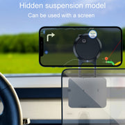 D30 Foldable Suspension Car Phone Holder Magnetic Adhesive Type Metal Navigation Stand