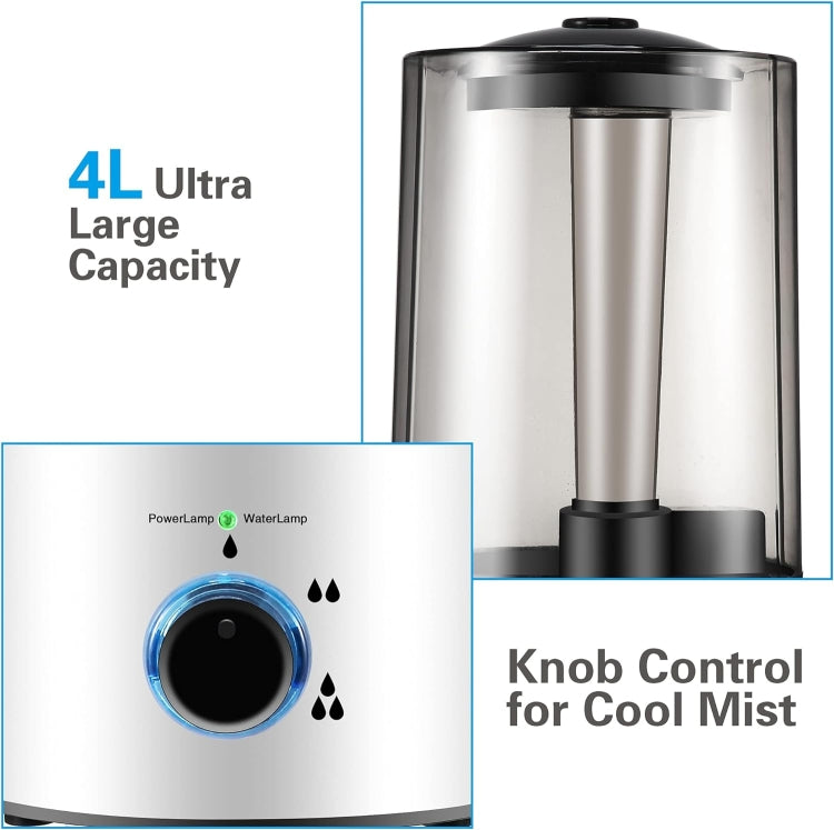 4L Reptile Humidifier Fogger Cool Mist Fog Mister with Tube for Tortoise Habita US Plug - Air Purifier by PMC TechLife | Online Shopping South Africa | PMC TechLife | Buy Now Pay Later Mobicred