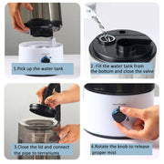 4L Reptile Humidifier Fogger Cool Mist Fog Mister with Tube for Tortoise Habita EU Plug