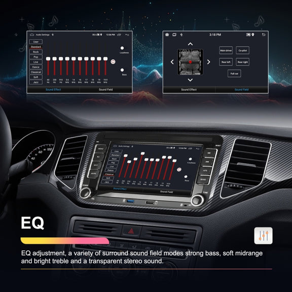For Volkswagen/Skoda 2+64G Player Large Screen Carplay Android Navigation Reversing Camera Integrated Machine(Standard)