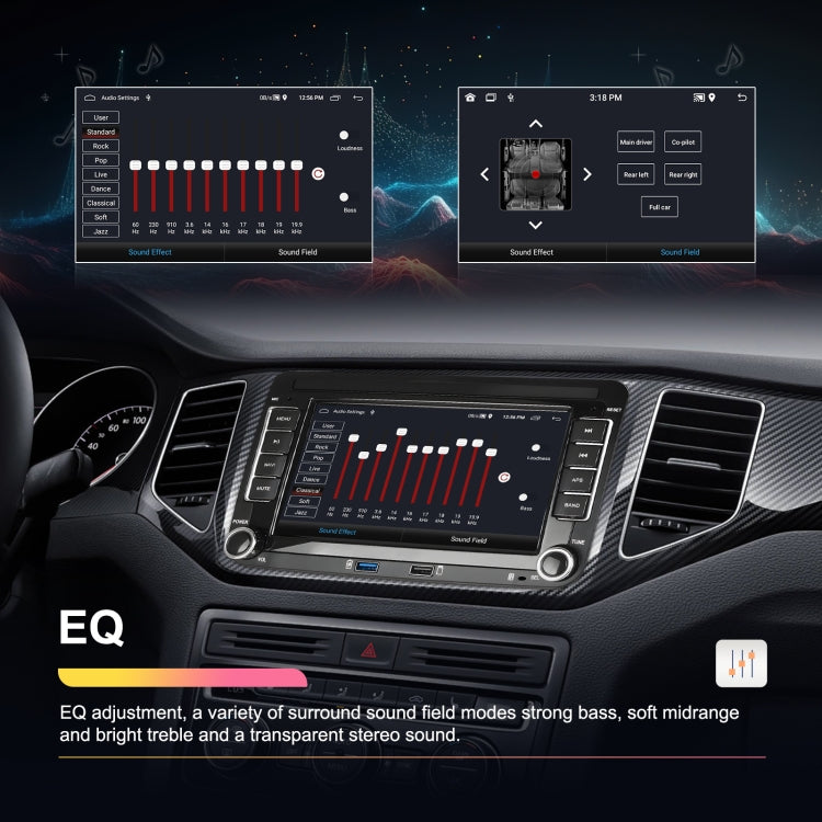 For Volkswagen/Skoda 2+64G Player Large Screen Carplay Android Navigation Reversing Camera Integrated Machine(Standard)