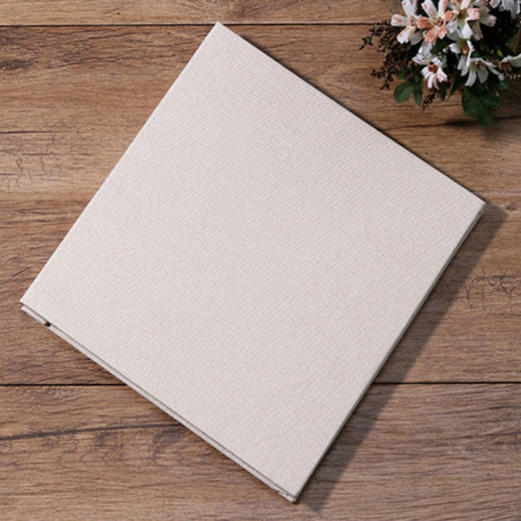 Simple Linen Self-adhesive Film Album Retro Family Large Capacity Handmade Creative Gifts(Beige White Page) - Photo Albums & Photo Frames by PMC TechLife | Online Shopping South Africa | PMC TechLife