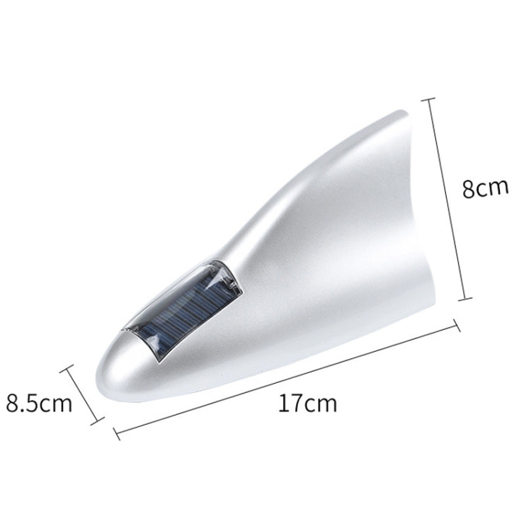 Solar Remote Control Signal Radio Shark Fin Antenna Anti-Tailgating Roof Warning Light(Red)