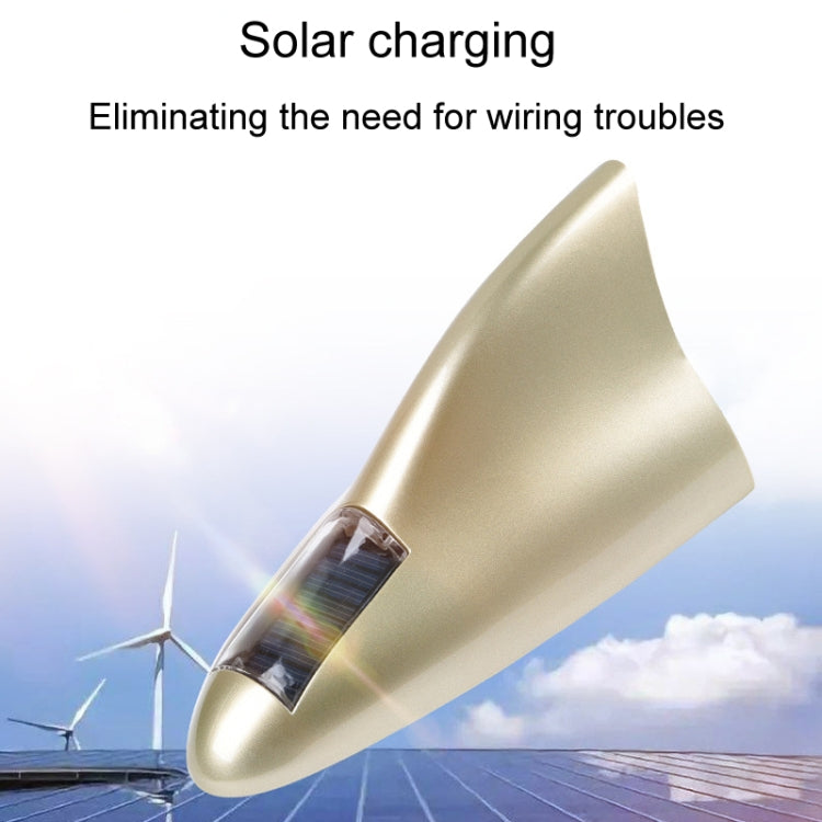Solar Remote Control Signal Radio Shark Fin Antenna Anti-Tailgating Roof Warning Light(Black) - Warning Lights by PMC TechLife | Online Shopping South Africa | PMC TechLife | Buy Now Pay Later Mobicred