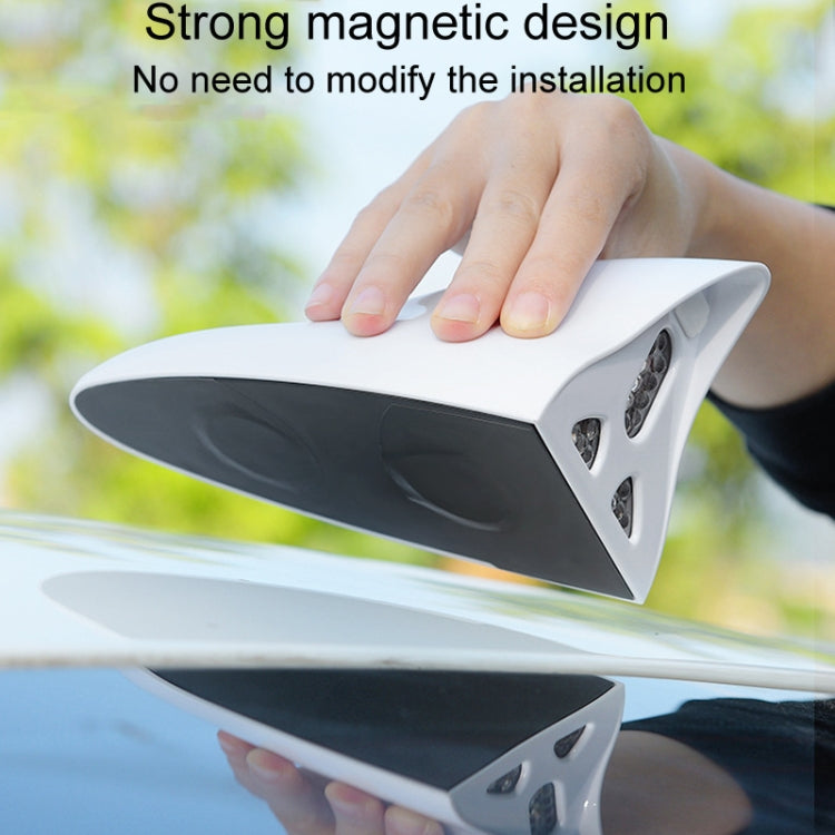 Solar Remote Control Signal Radio Shark Fin Antenna Anti-Tailgating Roof Warning Light(Black) - Warning Lights by PMC TechLife | Online Shopping South Africa | PMC TechLife | Buy Now Pay Later Mobicred