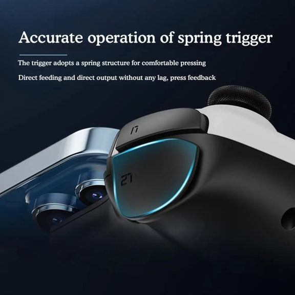 Mobile Phone Gaming Controller with Cooler & 2 Back Button Macro Programmable(Black)