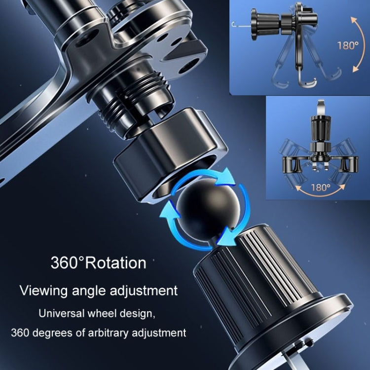 BUDK Triangle Gravity Sensor Car Phone Bracket Car Air Vent Navigation Holder, Model: Bent Suction Cup Base Model - Car Holders by BUDK | Online Shopping South Africa | PMC TechLife | Buy Now Pay Later Mobicred