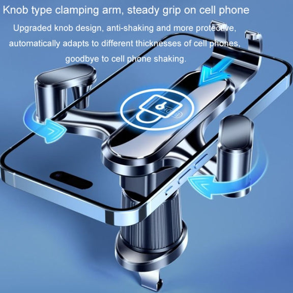 BUDK Triangle Gravity Sensor Car Phone Bracket Car Air Vent Navigation Holder, Model: Adhesive Model
