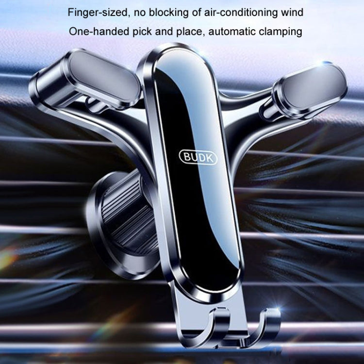 BUDK Triangle Gravity Sensor Car Phone Bracket Car Air Vent Navigation Holder, Model: Adhesive Model