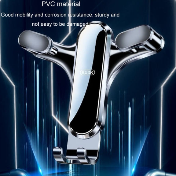 BUDK Triangle Gravity Sensor Car Phone Bracket Car Air Vent Navigation Holder, Model: Adhesive Model