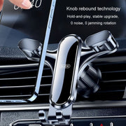 BUDK Triangle Gravity Sensor Car Phone Bracket Car Air Vent Navigation Holder, Model: Adhesive Model