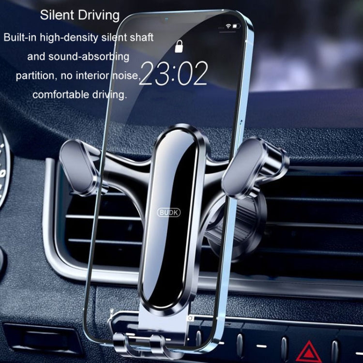 BUDK Triangle Gravity Sensor Car Phone Bracket Car Air Vent Navigation Holder, Model: Adhesive Model
