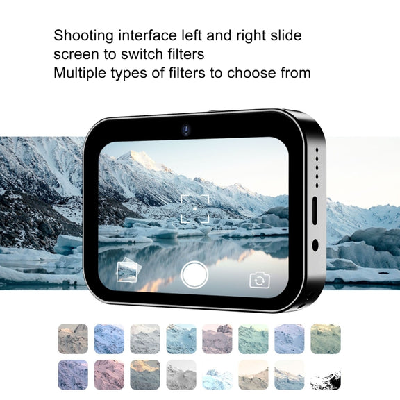 D6 CCD HD Digital Camera Movie Music Smart Camera Touch Screen Student Card Video Recorder, Excluding Memory(Black)