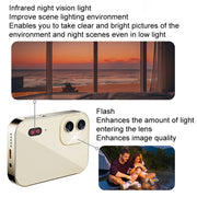 D6 CCD HD Digital Camera Movie Music Smart Camera Touch Screen Student Card Video Recorder, Excluding Memory(Black)
