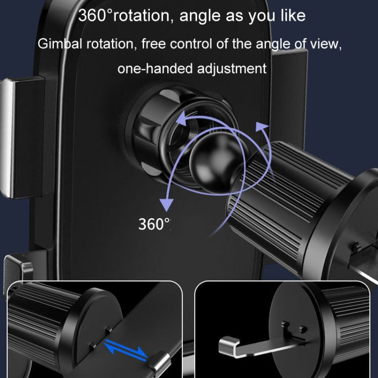 BUDK Anti-shake Car Phone Bracket Car Navigation Air Vent Fixed Gravity Support Stand(Black) - Universal Car Holders by BUDK | Online Shopping South Africa | PMC Jewellery | Buy Now Pay Later Mobicred