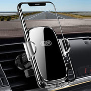 BUDK Anti-shake Car Phone Bracket Car Navigation Air Vent Fixed Gravity Support Stand(Black)