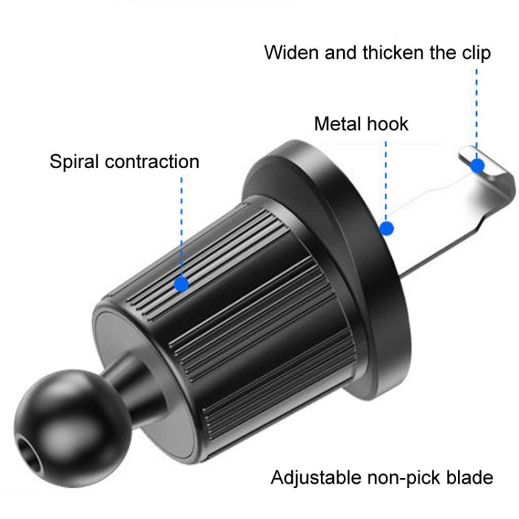 BUDK Anti-shake Car Phone Bracket Car Navigation Air Vent Fixed Gravity Support Stand(Black) - Universal Car Holders by BUDK | Online Shopping South Africa | PMC Jewellery | Buy Now Pay Later Mobicred