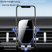 BUDK Anti-shake Car Phone Bracket Car Navigation Air Vent Fixed Gravity Support Stand(Black)