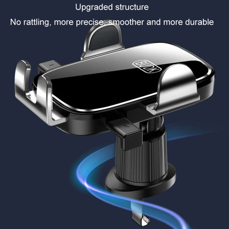 BUDK Anti-shake Car Phone Bracket Car Navigation Air Vent Fixed Gravity Support Stand(Black) - Universal Car Holders by BUDK | Online Shopping South Africa | PMC Jewellery | Buy Now Pay Later Mobicred
