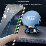 BaiLe Magnetic Car Phone Holder Universal Car Dashboard Fixed Navigation Bracket, Color: Buckle Black
