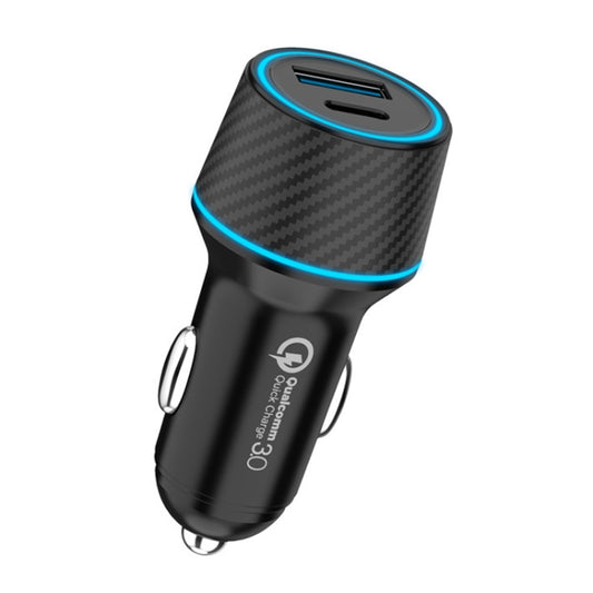 QIAKEY Dual Fast Charging Charger One To Two Cigarette Lighter, Size: TH219 48W(Black) - free shipping - PMC Jewellery - Order now!