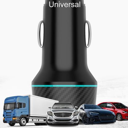 QIAKEY Dual Fast Charging Charger One To Two Cigarette Lighter, Size: TH219 48W(Black) - free shipping - PMC Jewellery - Order now!