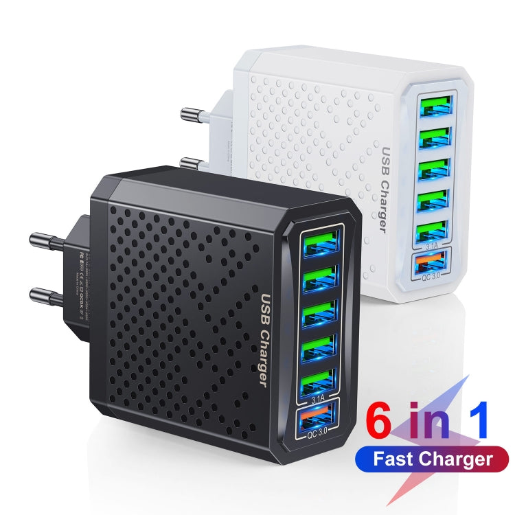 6-Ports Multifunctional Quick Charging USB Travel Charger Power Adapter, Model: Black US Plug - free shipping - PMC Jewellery - Order now!
