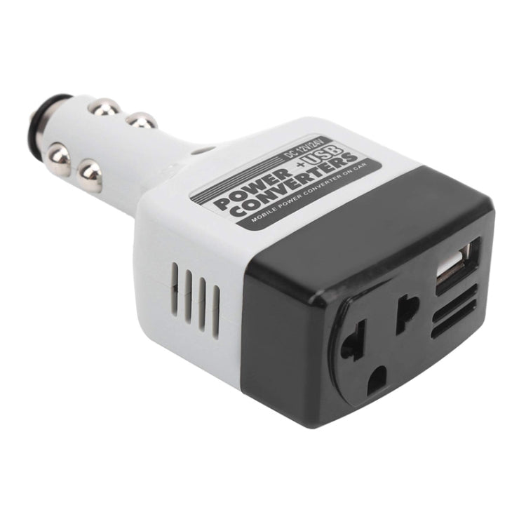 12V/24V To 220V Auto Car Power Converter Adapter With USB Charging Port - free shipping - PMC Jewellery - Order now!