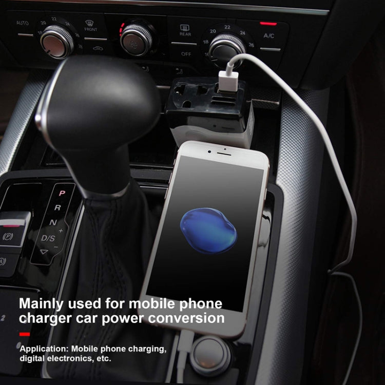 12V/24V To 220V Auto Car Power Converter Adapter With USB Charging Port - free shipping - PMC Jewellery - Order now!