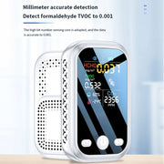 5 In 1  Air Quality Monitor TVOC HCHO CO2 Detector Temperature Humidity Tester(White)