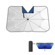 140x79cm Car Front Gear Opening Style Insulated Sun Protection Parasol(Blue Base Cloth) - Window Foils & Solar Protection by PMC TechLife | Online Shopping South Africa | PMC TechLife | Buy Now Pay Later Mobicred