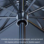 140x79cm Car Front Gear Opening Style Insulated Sun Protection Parasol(Blue Base Cloth)