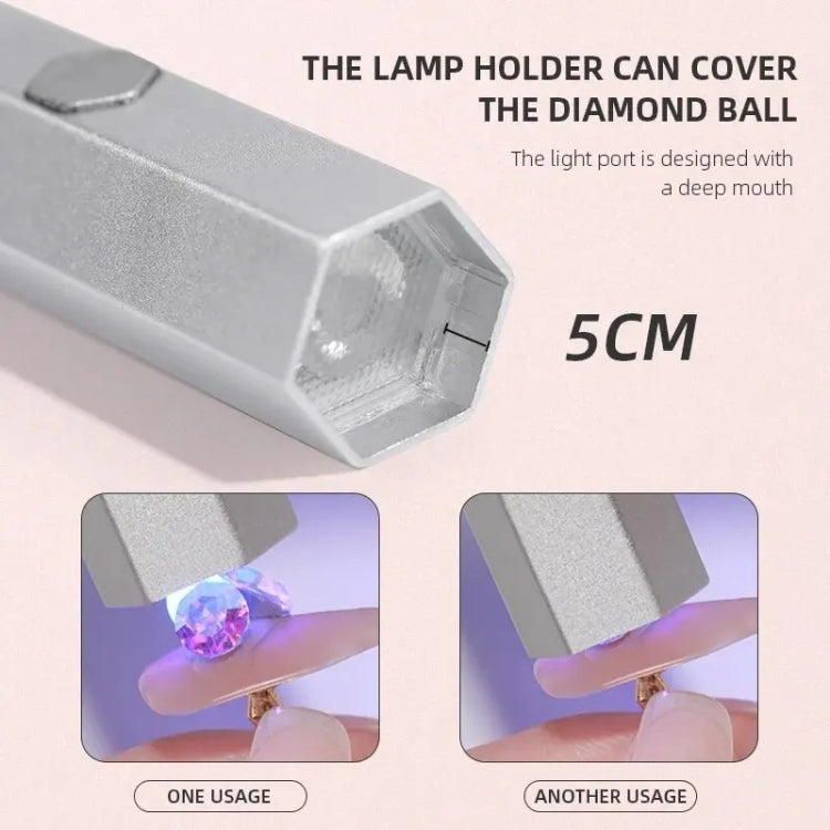 UV Nail Dryer Lamp With 2-speed Timing & Magnetic Bracket(Gray)