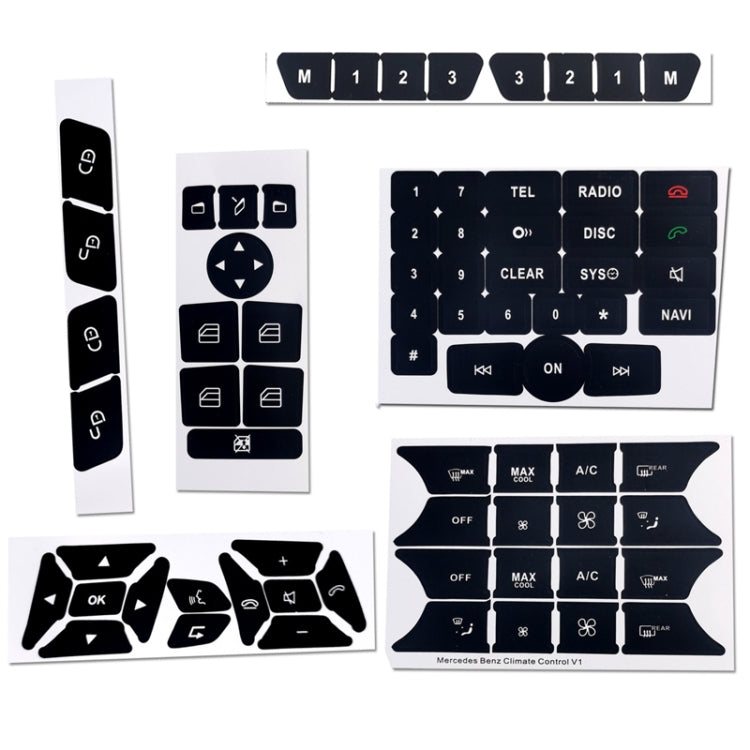 For Mercedes-Benz CLS/C218/SLK/W172/W204/GLK Air Conditioning Button Repair Sticker(Style 1) - Decorative Sticker by PMC TechLife | Online Shopping South Africa | PMC TechLife | Buy Now Pay Later Mobicred